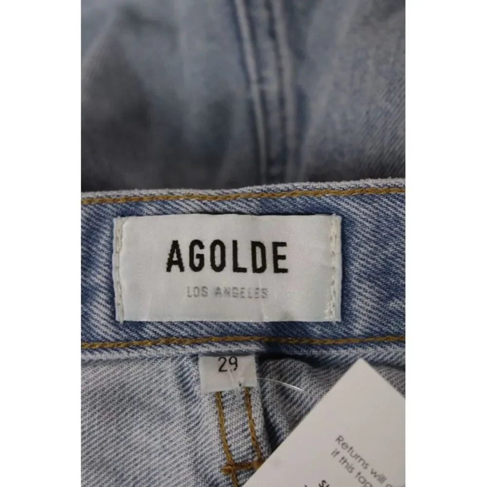 Agolde Womens Cut-Off Blue Cotton Shorts Size 29